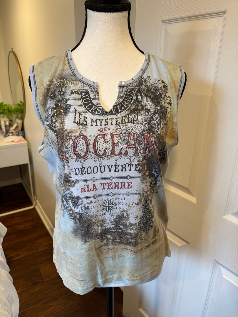 Vanilla Sugar Y2K Graphic Tank Top Size Large Made in USA